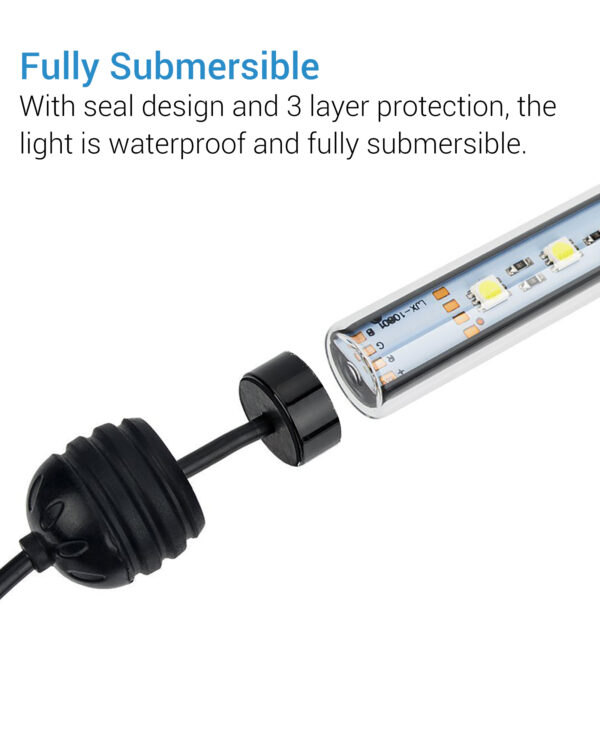 NICREW Underwater LED Aquarium Light, Submersible Fish Tank Light, White - Image 2